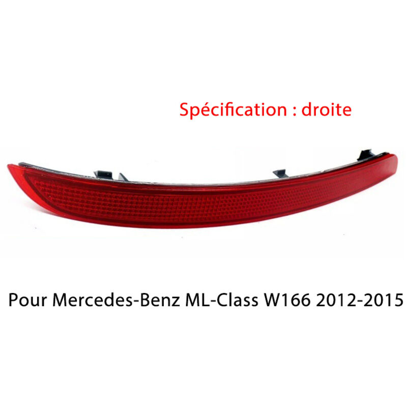 Luce Fendinebbia Posteriore, Adatta Per Mercedes-benz 12-15ml Classe W166 Fanale Posteriore Ml320 Fanale Laterale Ml350 Riflettore Fanale Laterale Barra Posteriore Riflettore (destra)