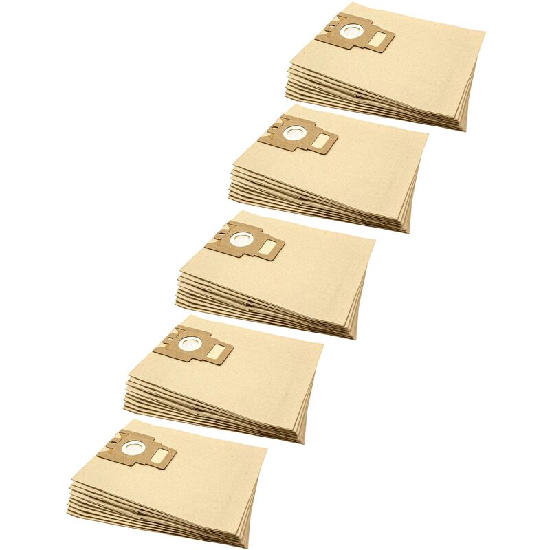 50x Sacchetto Compatibile Con Miele S 578, S 536, S 548, S 571, S 6210 Aspirapolvere - In Carta, 28,5cm X 22cm, Color Sabbia - Vhbw