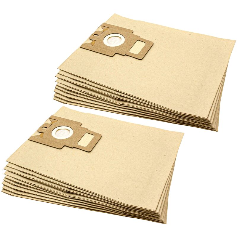 20x Sacchetto Compatibile Con Miele S 758, S 762, Samba S 300, Seventyfive, Salsa Aspirapolvere - In Carta, 28,5cm X 22cm, Color Sabbia - Vhbw