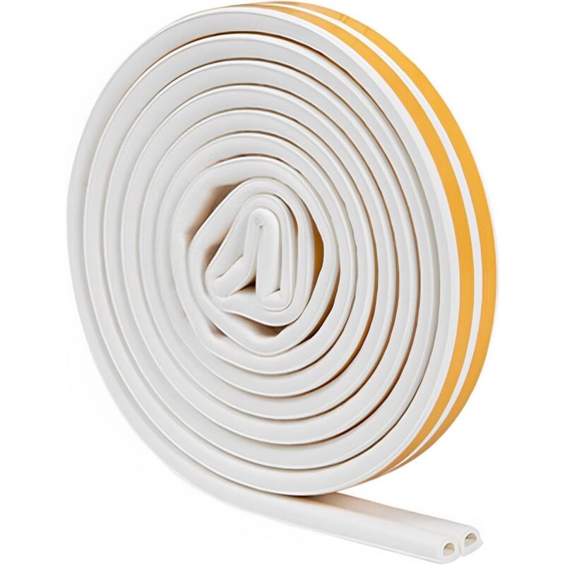 Striscia Di Tenuta, Striscia Di Tenuta In Gomma Anticollisione Autoadesiva Con Profilo A D Da 6 M, Striscia Di Tenuta Per Porta Impermeabile Per Resistere Alle Intemperie, Insonorizzata, Sigillata