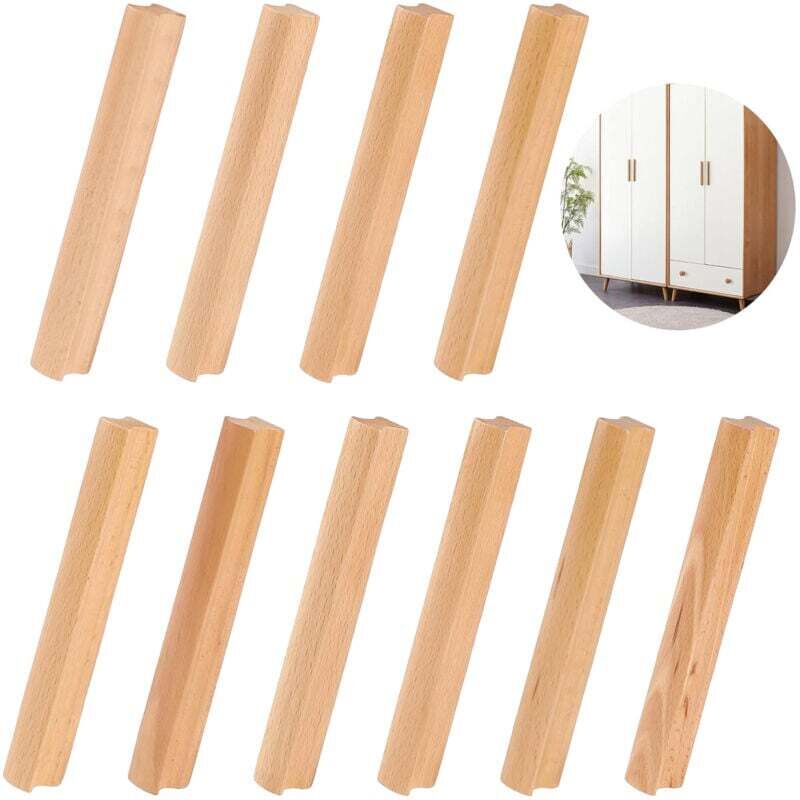 10 Pezzi Maniglie Per Mobili In Legno, Maniglie Per Mobili In Legno, Spaziatura Fori 160 Mm, Maniglie Per Cassetti Da Cucina, Maniglie Per Mobili In Legno Massello, Per Porte, Cassetti, Armadi