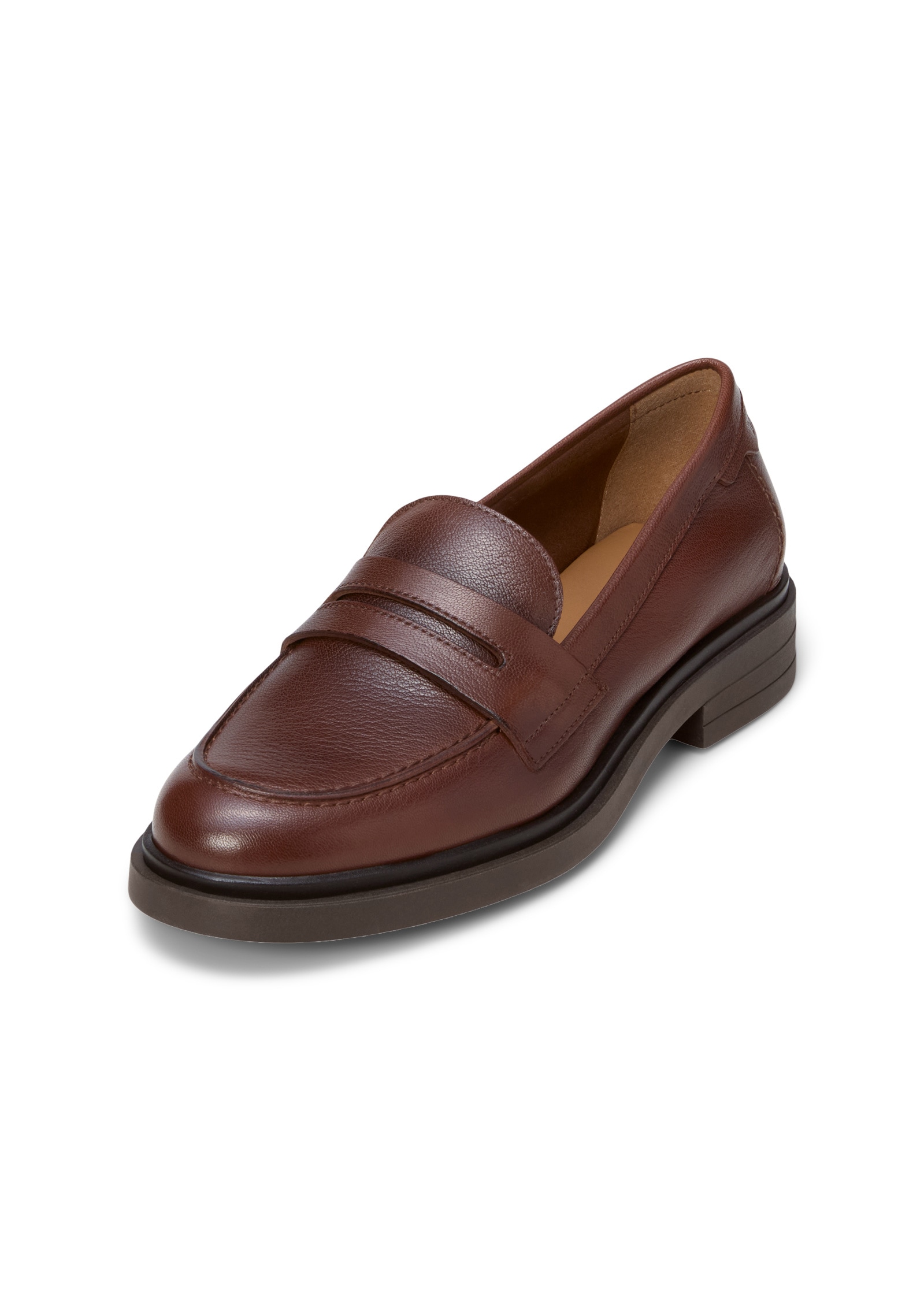 Loafer MARC O'POLO "aus edlem Rindleder", Damen, Gr. 40, cognac, Obermaterial: 100% Leder (Rind), unifarben, Schuhe Loafer