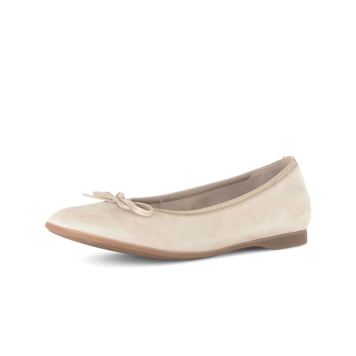 Ballerina GABOR "Eleganter Ballerina", Damen, Gr. 37,5, beige, Schuhe Ballerina