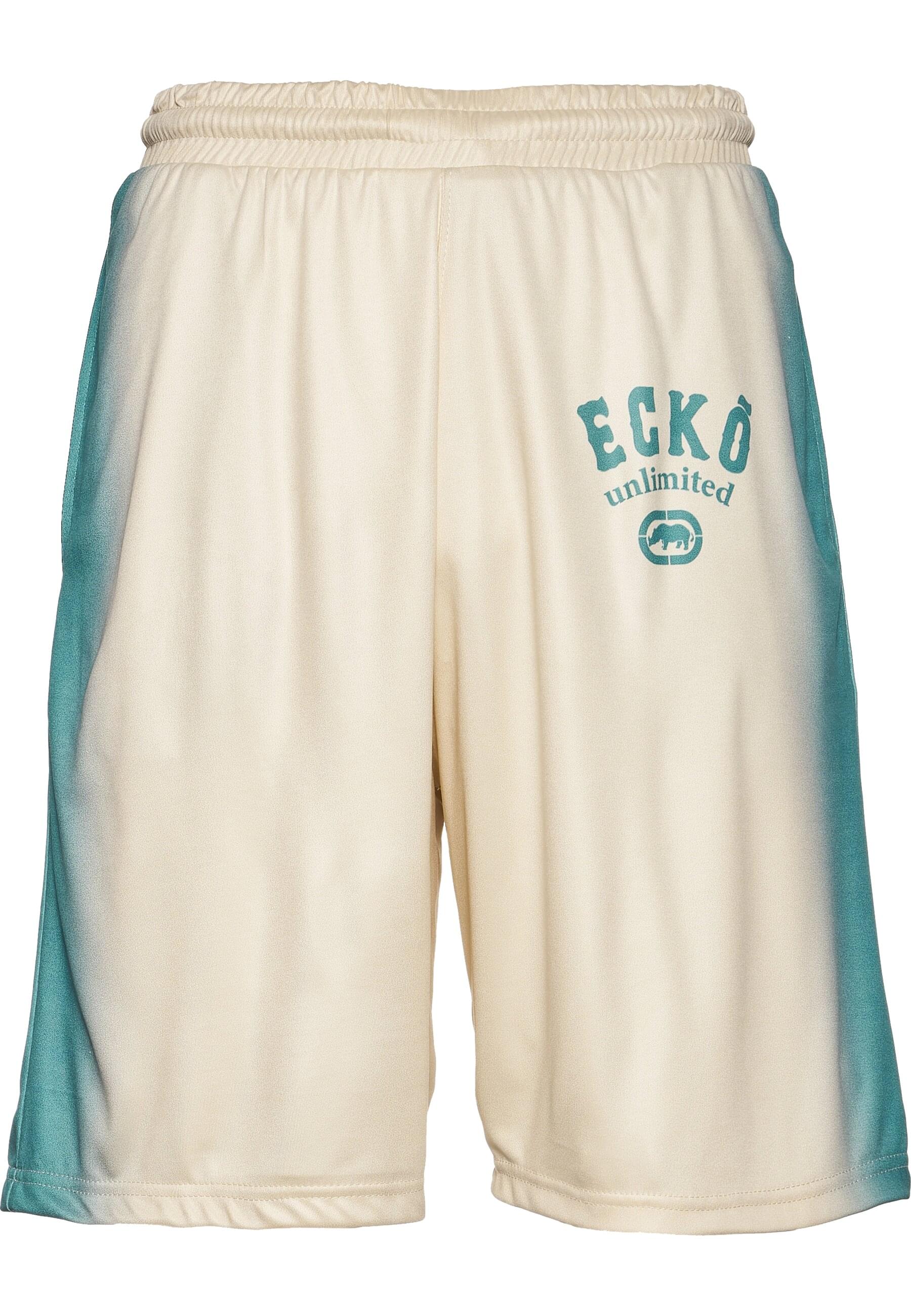 Shorts ECKO UNLTD. "Ecko Unltd. Ecko Unltd. Faded Soccer Shorts", Herren, Gr. 3XL, US-Größen, sand, grün, 100% Polyester, normal, Hosen Shorts
