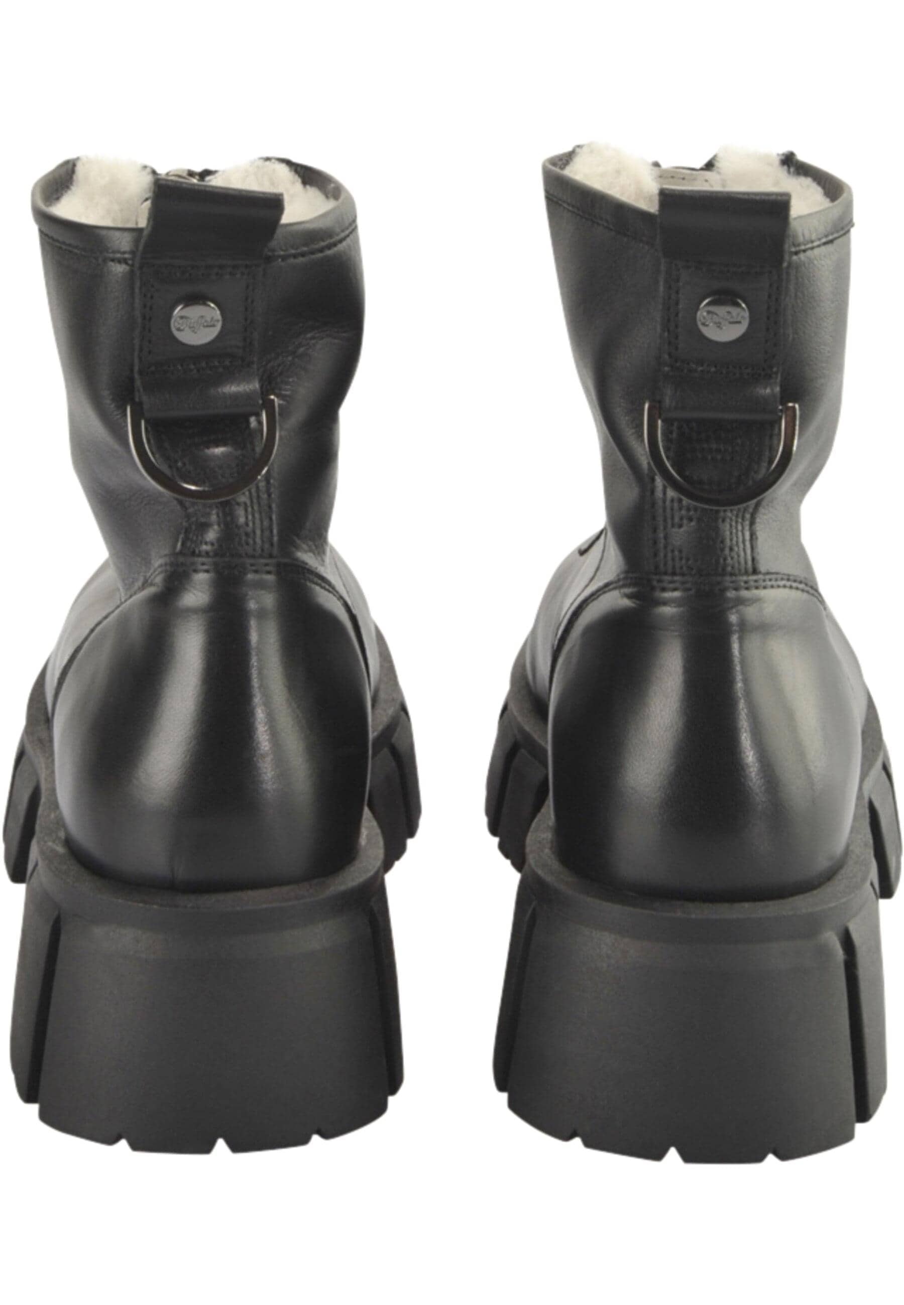 Stiefel BUFFALO "Buffalo ESCAPE FRONTZIP WARM", Damen, Gr. 40, schwarz, Kunstfaser, unifarben, Schuhe Stiefel