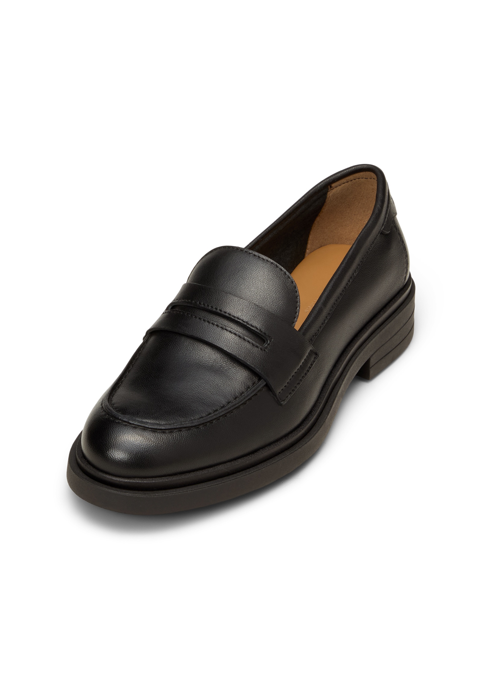Loafer MARC O'POLO "aus edlem Rindleder", Damen, Gr. 41, schwarz, Obermaterial: 100% Leder (Rind), unifarben, Schuhe Loafer