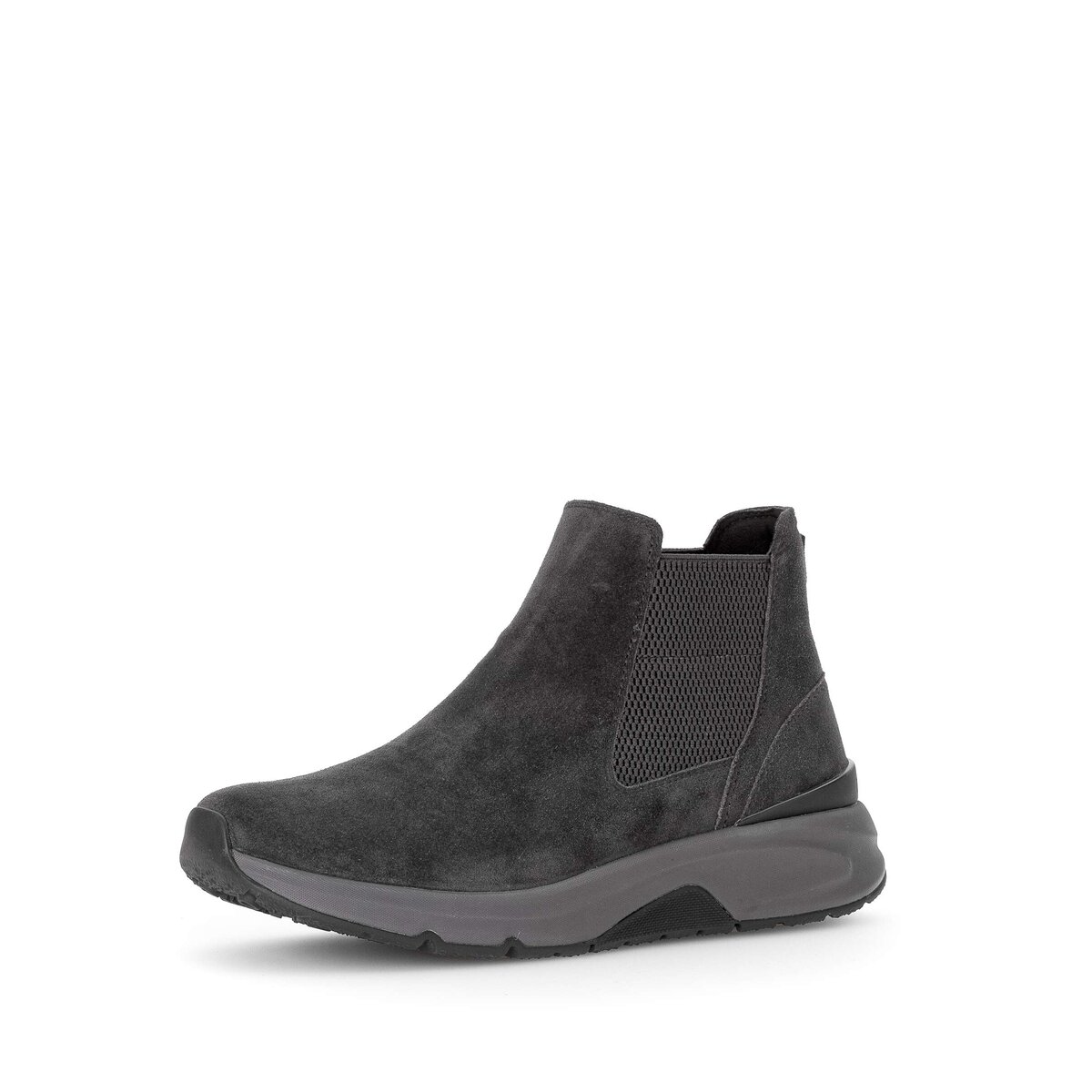 Chelseaboots GABOR "Chelsea Boot Rauleder", Damen, Gr. 41, grau, Schuhe Chelseaboots