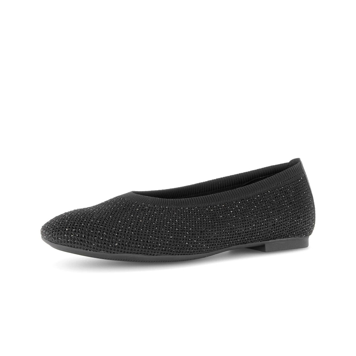 Ballerina GABOR "Eleganter Ballerina Materialmix Leder/Lederimitat", Damen, Gr. 35,5, schwarz, Schuhe Ballerina