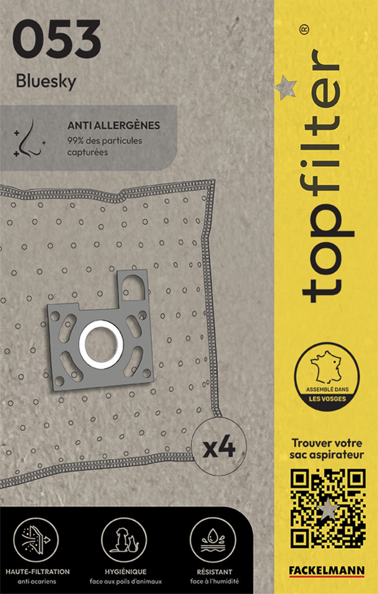 Top Filter 4er-Pack Bluesky TopFilter Premium Staubsaugerbeutel Image