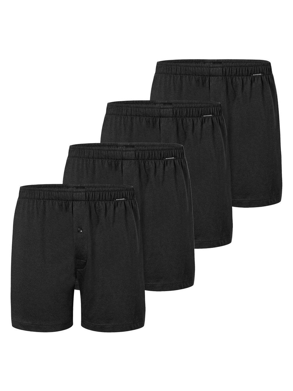Schiesser Boxershort 4er Pack Herren schwarz, S Image