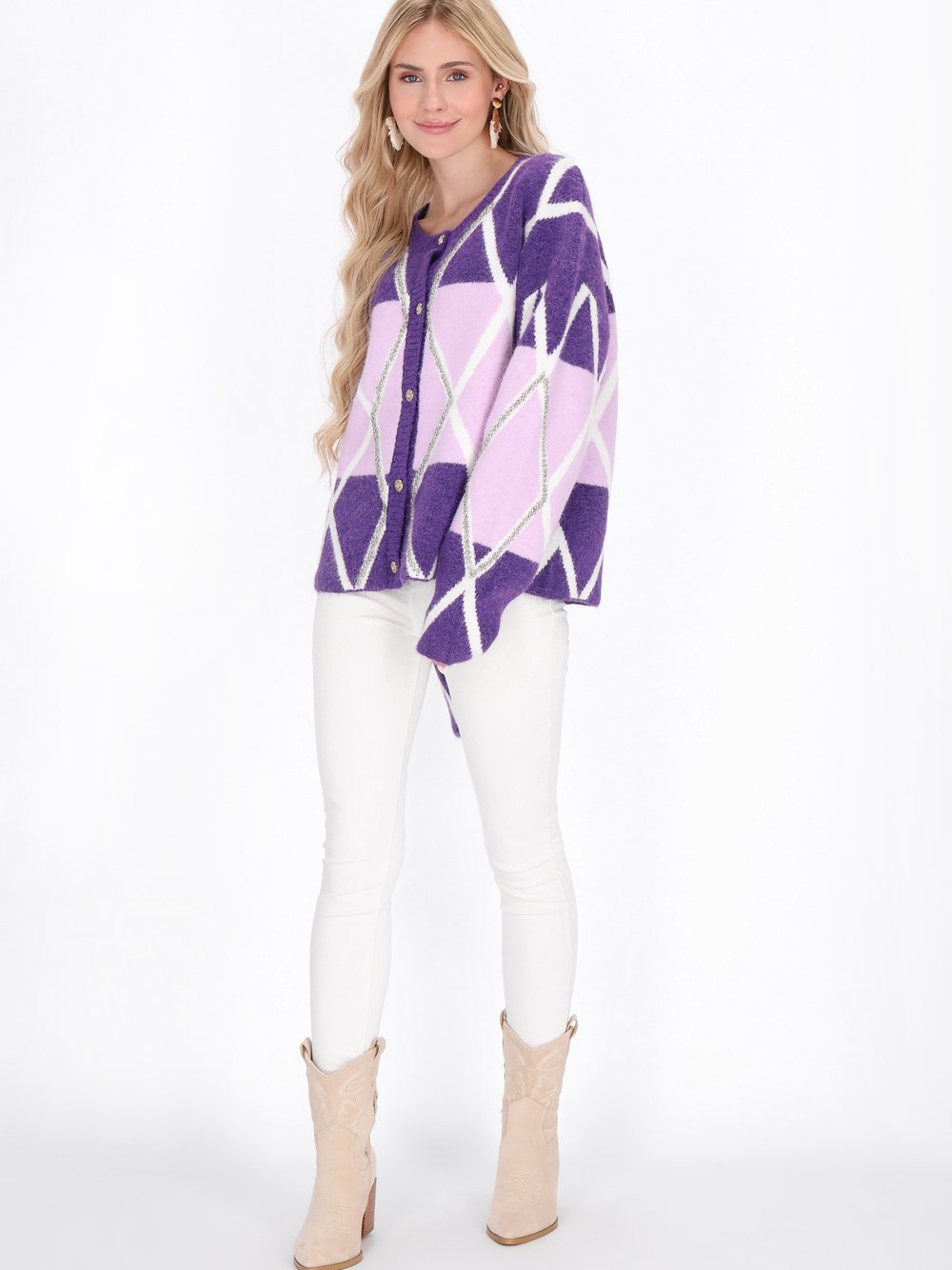 IZIA Strickjacke Damen lila, M/L Image