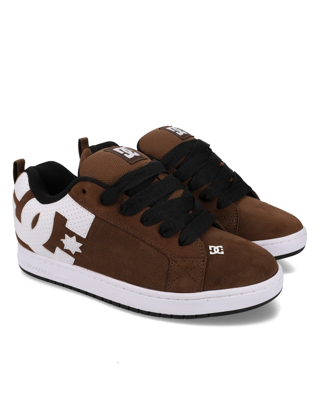 Sneaker DC SHOES "Court Graffik", Herren, Gr. 11,5(45), braun, weiß, Obermaterial:Obermaterial: Leder (Kuh) / Futter: Textil / Außensohle: Gummi;, Schuhe Sneaker