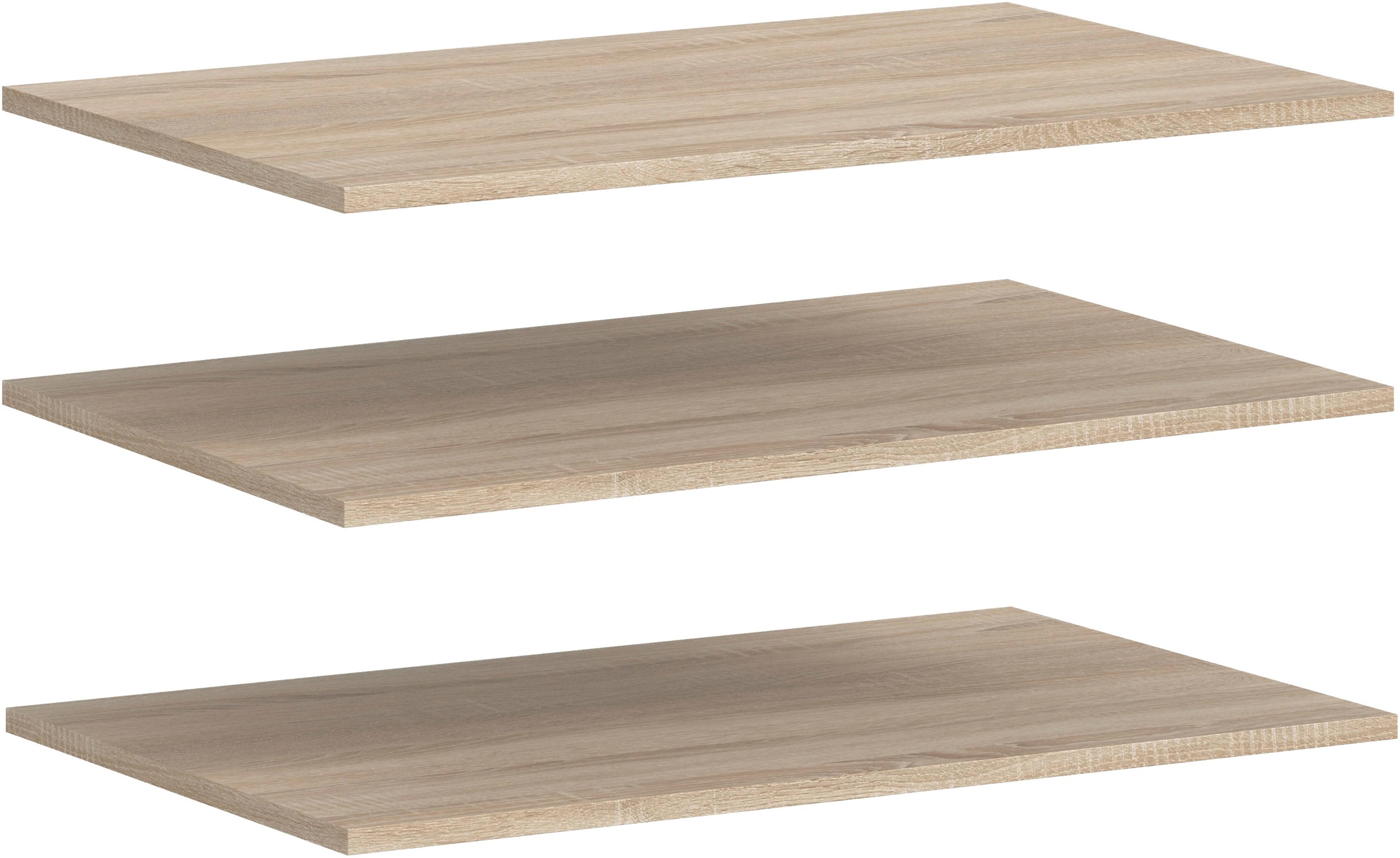 Einlegeboden HOME AFFAIRE "SKARDE, 3er Set, Breite 77cm", sonoma eiche nachbildung, B:77cm H:2cm T:33cm, FSC-zertifizierter Holzwerkstoff, Einlegeböden, Einlegeboden, in verschiedenen Farben erhältlich, Fachböden, Böden, E-Böden,Bodenset