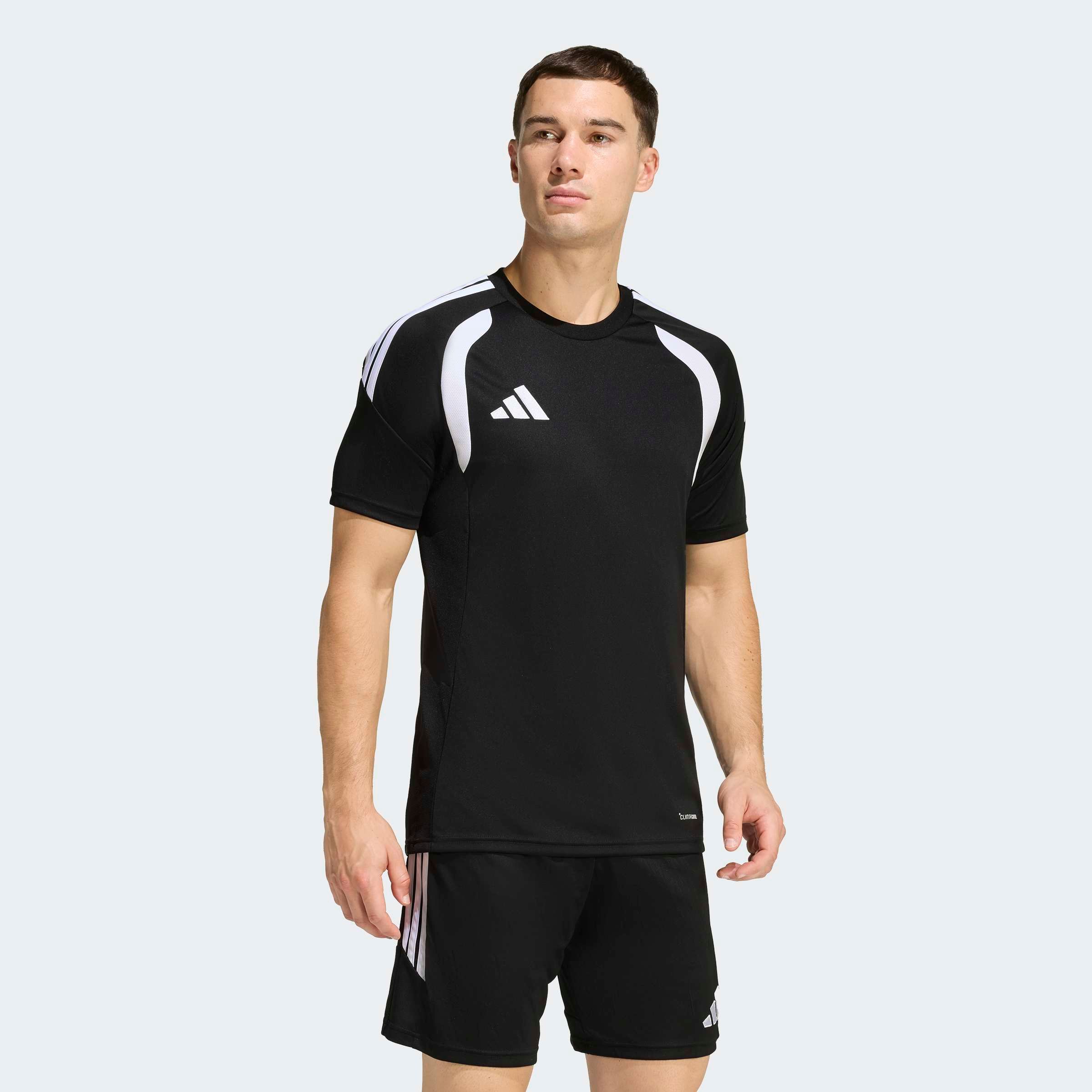 Fußballtrikot ADIDAS PERFORMANCE "TIRO26L JSY M", Herren, Gr. S, schwarz, weiß, Obermaterial: 100% Polyester, Rundhals, Trikots Fußballtrikot