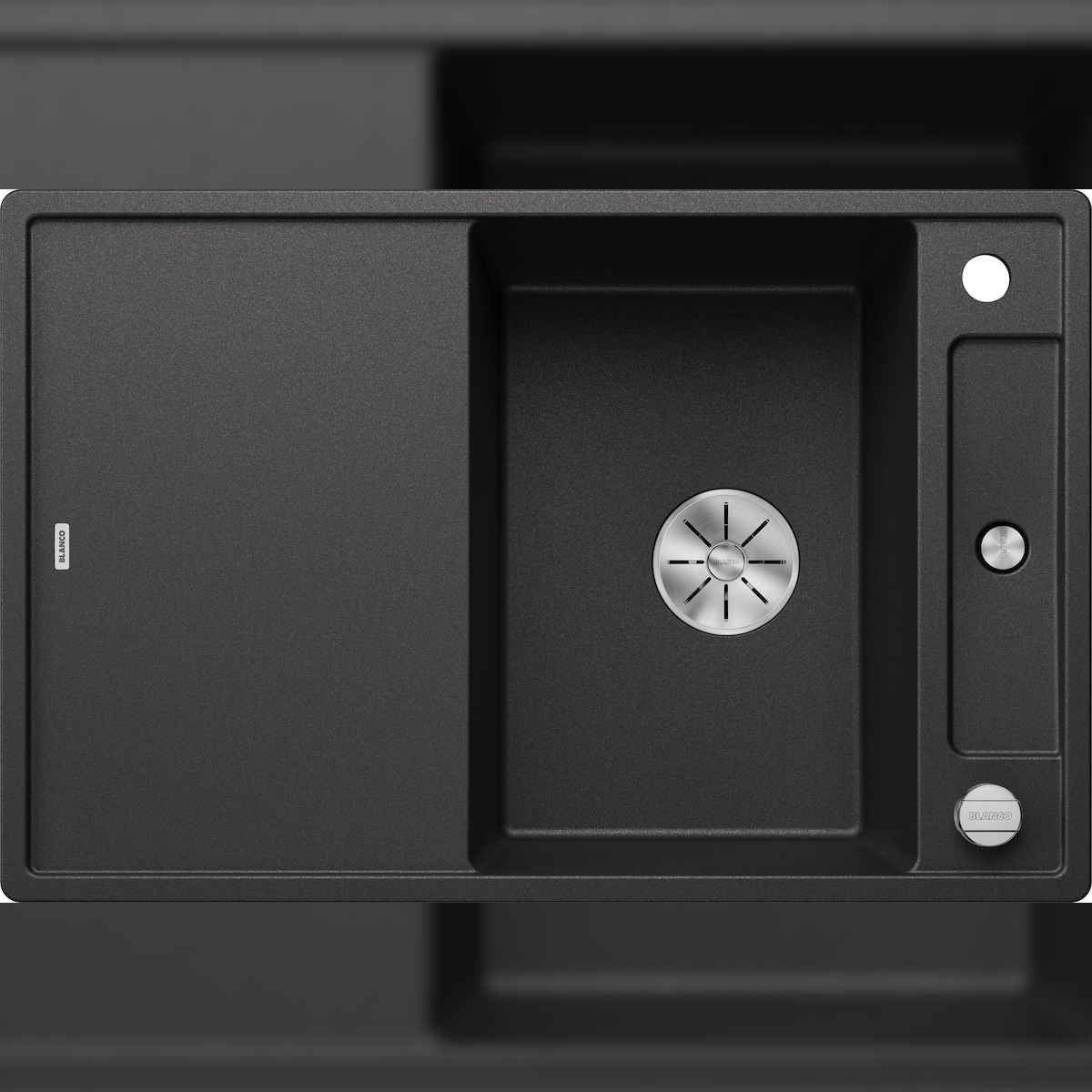 BLANCO GmbH + Co KG BLANCO AXIA III 45 S Einbauspüle SILGRANIT anthrazit ab 45 cm mit Brett Image