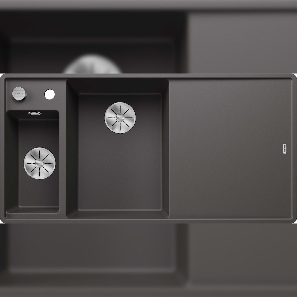 BLANCO GmbH + Co KG BLANCO AXIA III 6 S-F Einbauspüle SILGRANIT felsgrau ab 60 cm mit Brett Image