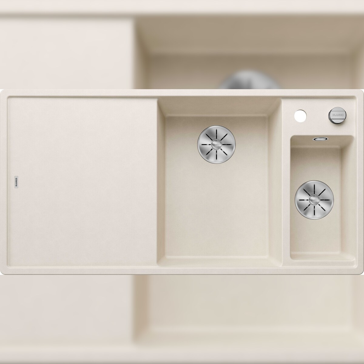 BLANCO GmbH + Co KG BLANCO AXIA III 6 S Einbauspüle SILGRANIT softweiß ab 60 cm mit Brett Image