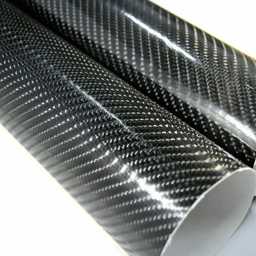 7D Carbon Fiber Vinyl Wrap Glossy Car Styling Film Roll black | 7d 50x100 Cm
