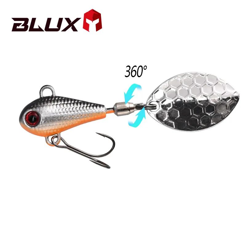 BLUX Spintail Jig Tail Spinner Lure, Long Cast Metal Vibe With Copper Blade (4.5g 7g 11g) g 11g
