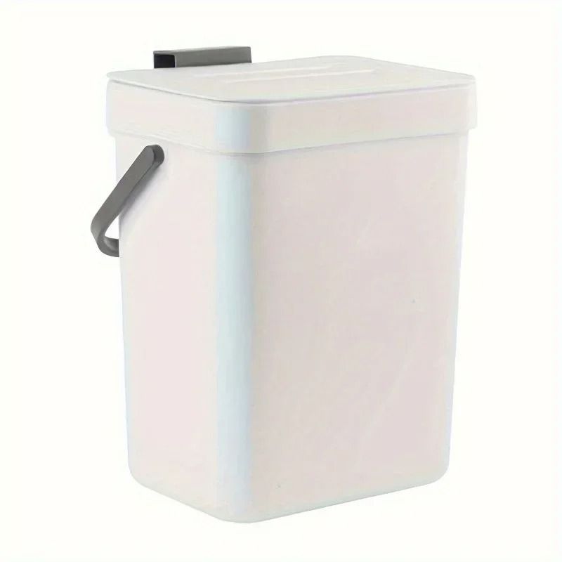 Space Saving Quiet Close Trash Can Sealed Kitchen Office Bin black 3 Liters