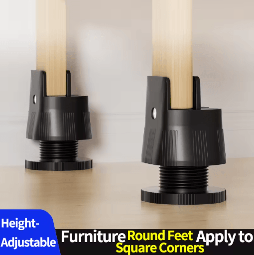 Adjustable Splint Type Furniture Protection Pads Moisture Proof Shock Absorbing Leg Covers round Apricot 1pc