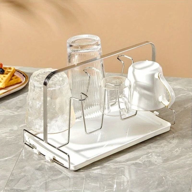 Stainless Steel Cup Rack 6 Slot Countertop Mug Holder Organizer bear