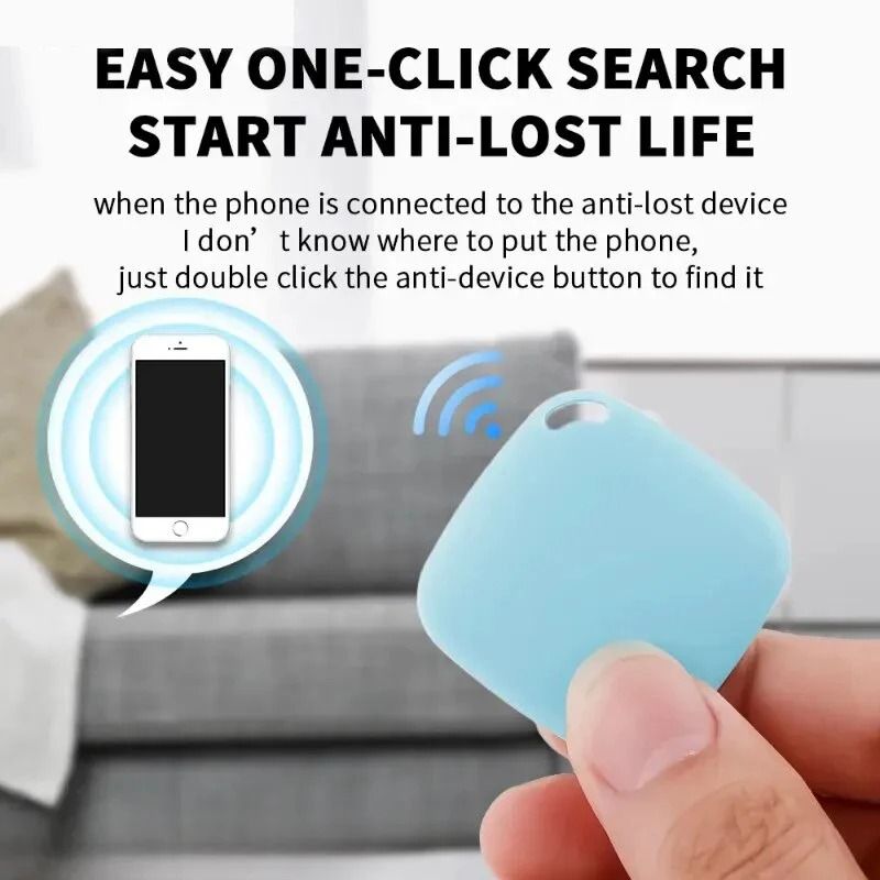 Professional High Precision Mini GPS Tracker And Smart Bluetooth Anti Lost Locator blue