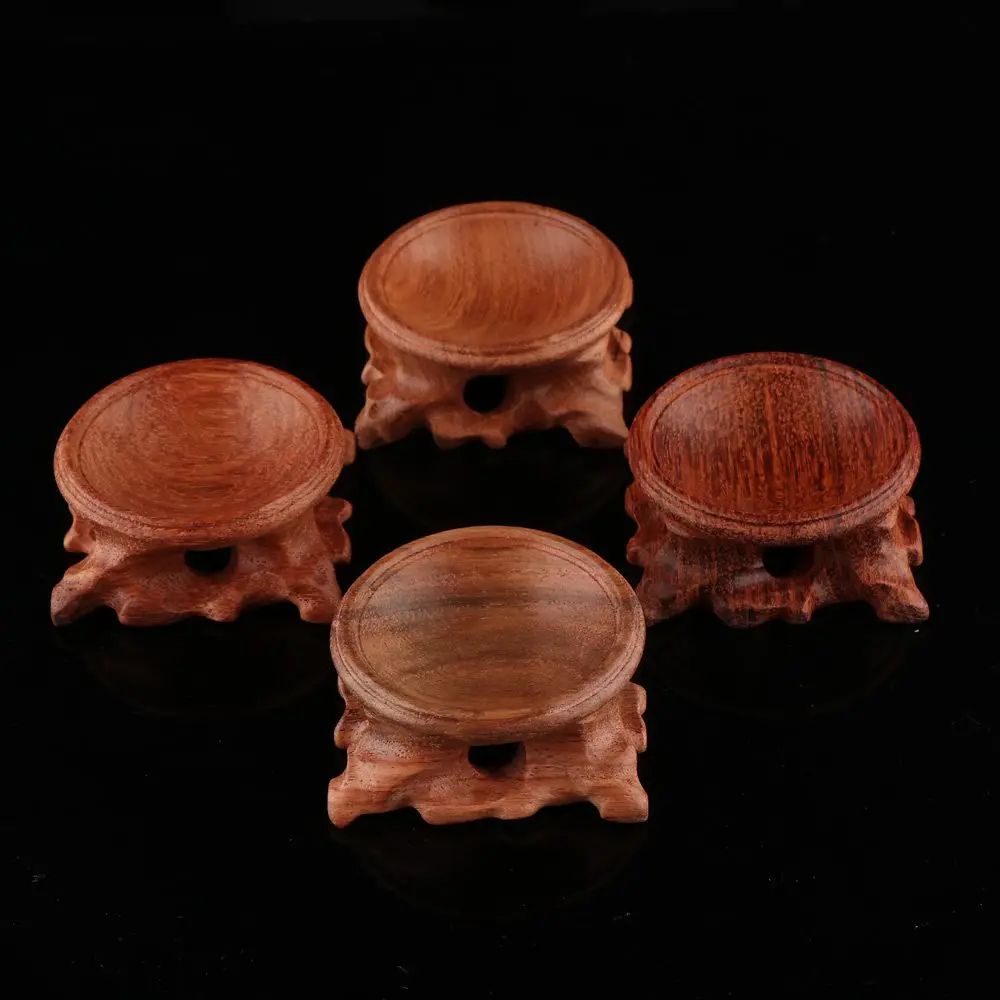 Retro Wooden Crystal Ball Stand Display Holder Base For Crystal Sphere, Home Decor Ornament, Photography & Gift 0.79 In 0.98 In