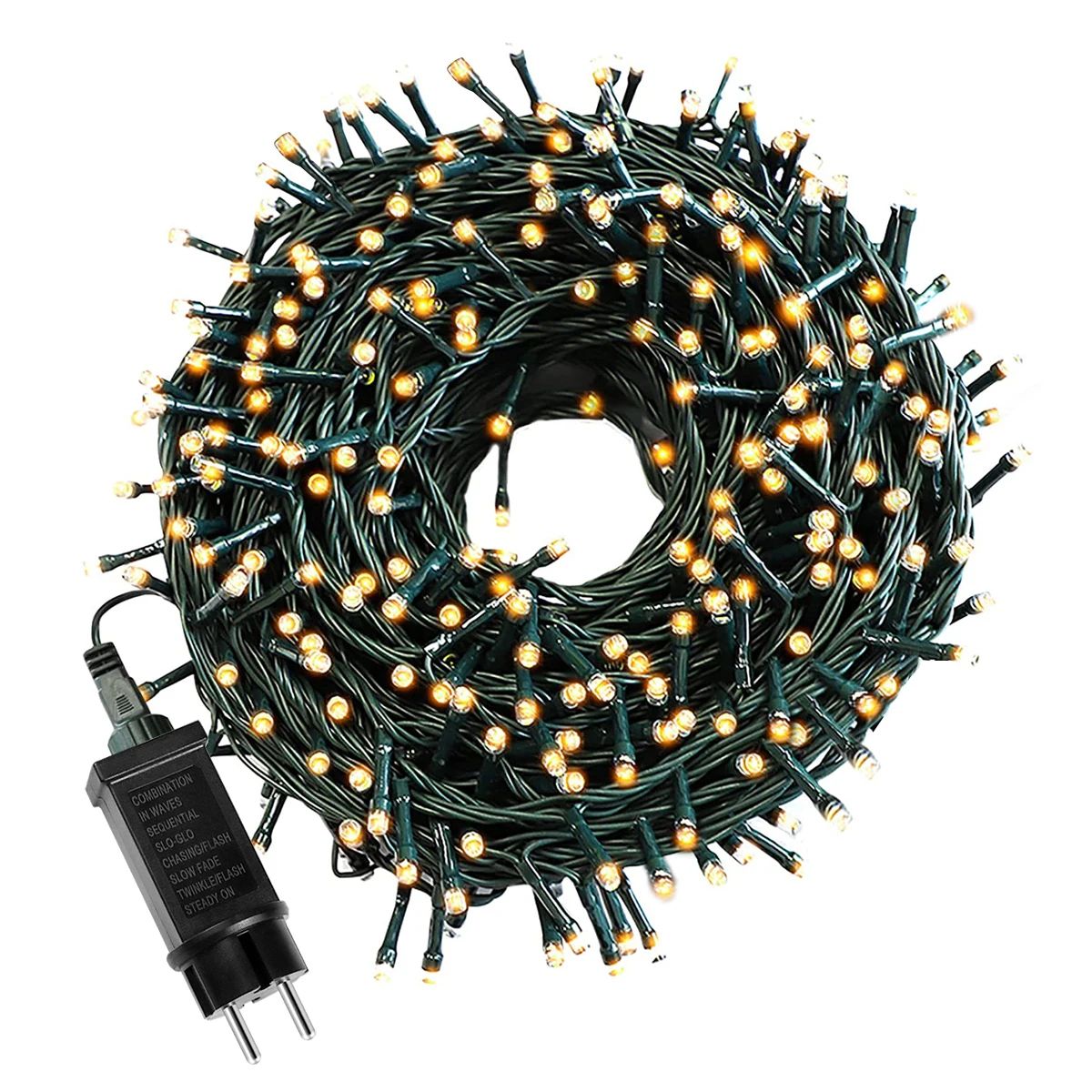 110 V 220 V Decorative LED String Fairy Lights 164 Ft 328 Ft Outdoor Holiday Garland warm White 164.04ft + 500 Leds