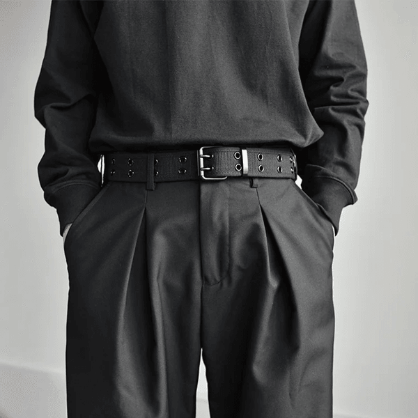 Mens Tactical Canvas Belt Military Nylon Webbing Casual Sports Belt 47.24 Inches black