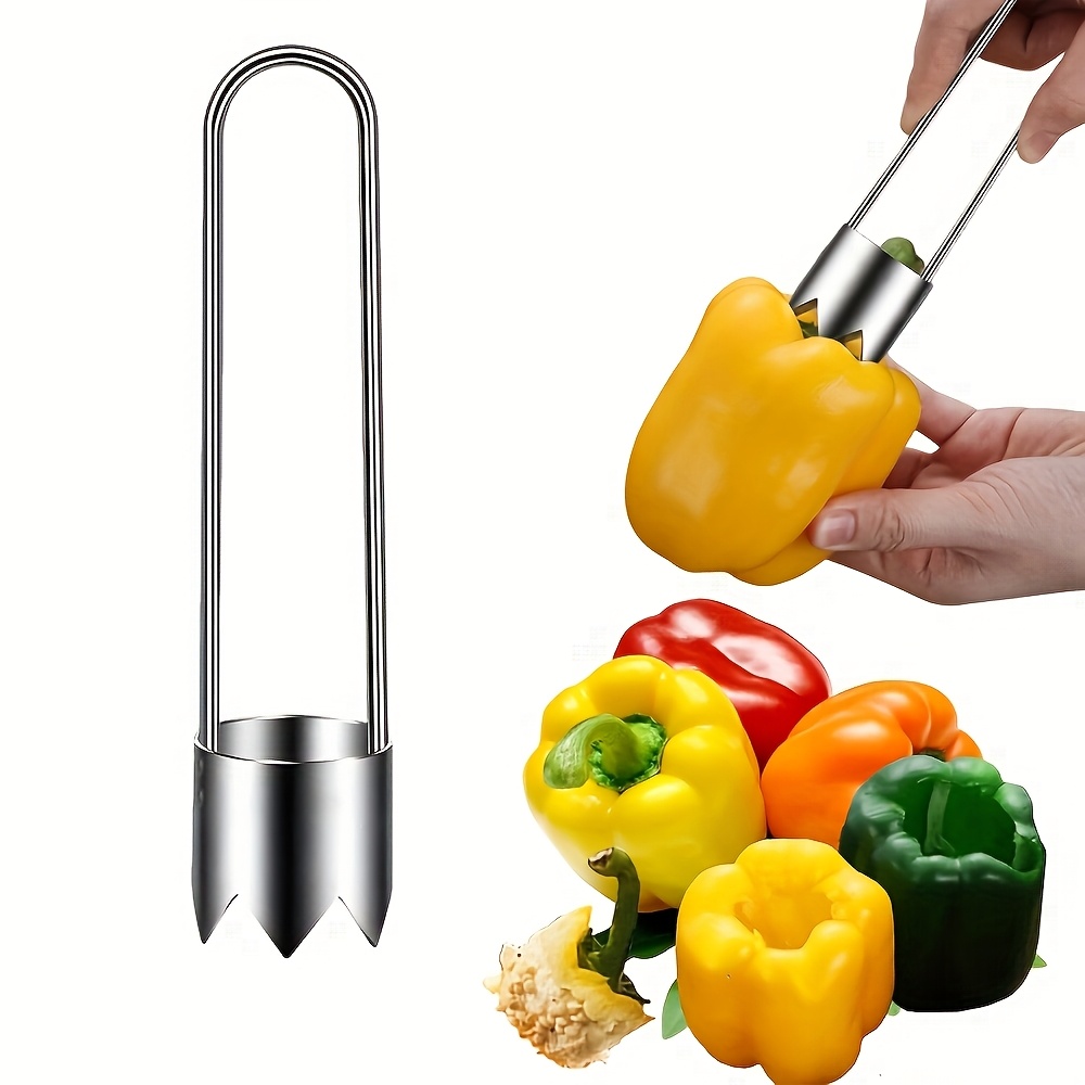 Durable Stainless Steel Corer Tool, Easy Core Removal, Fruit Vegetable Corer, Apples Peppers Tomatoes Durable Stainless Steel Corer Tool, Easy Core Removal, Fruit Vegetable Corer, Apples Peppers Tomatoes