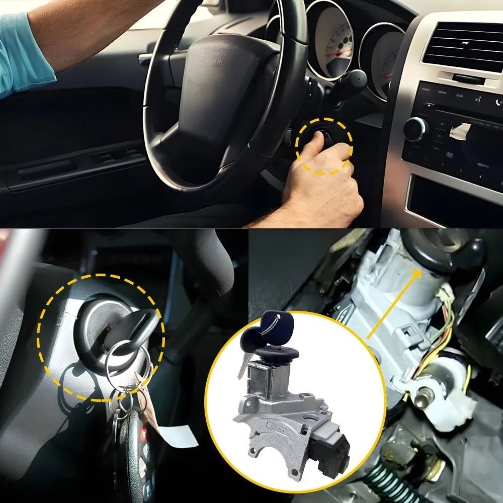 Durable Ignition Key Switch Cylinder Kit W Keys And Door Locks, Simple Installation And Perfect Match For Your Vehicle Durable Ignition Key Switch Cylinder Kit W Keys And Door Locks, Simple Installation And Perfect Match For Your Vehicle