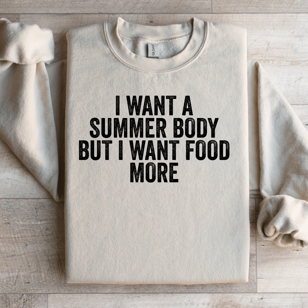 I Want A Summer Body Sweatshirt 2XL Light Pink