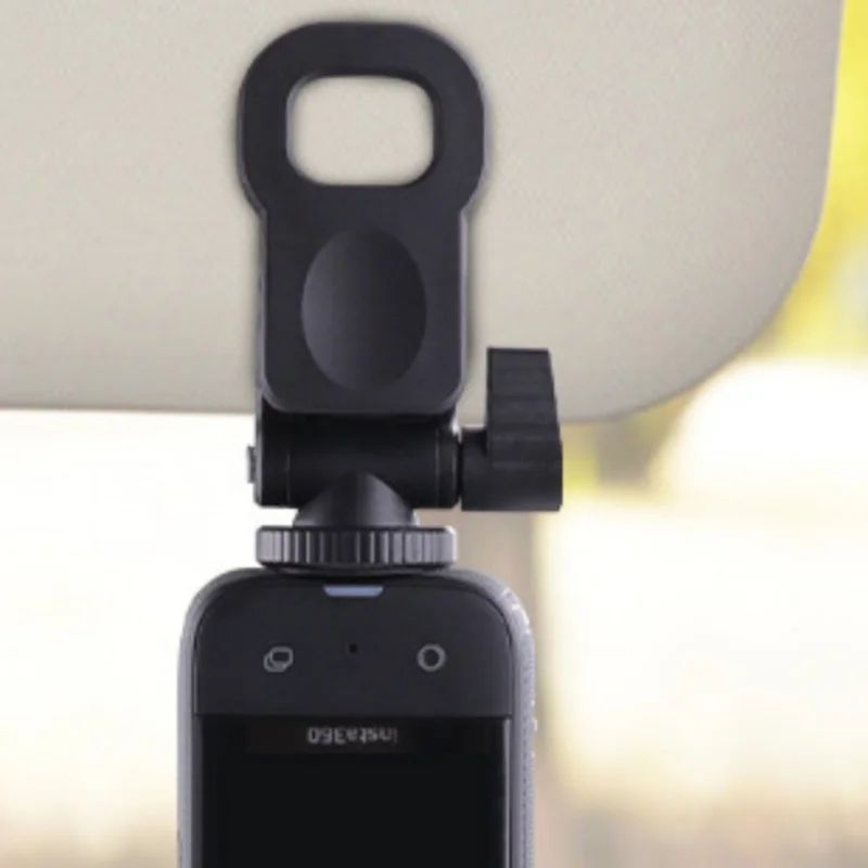 Car Sun Visor Camera Mount With Phone Clip Car Sun Visor Camera Mount For GoPro Hero & Phone, Stable In Car Recording a1