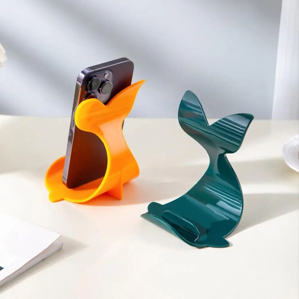 Whale Shaped Adjustable Phone Stand black