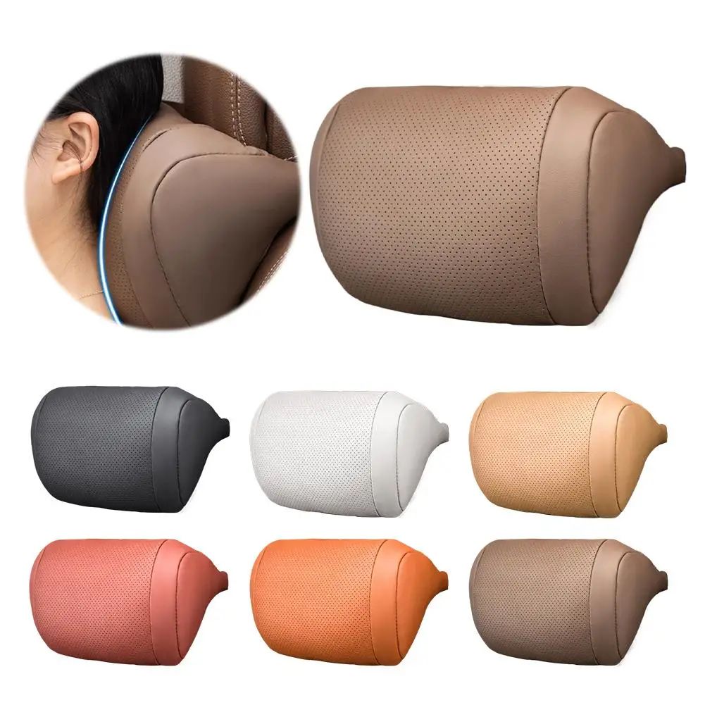 Ergonomic Memory Foam Car Headrest Pillow For Neck Support Breathable, Easy Install, Multi Color f