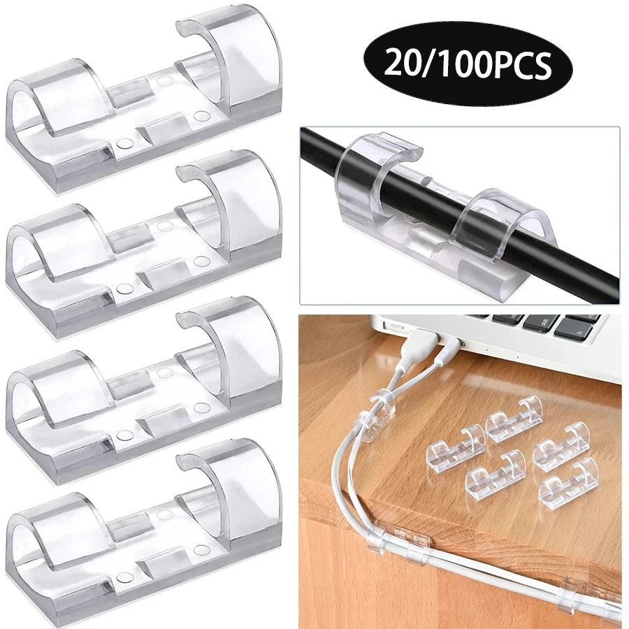 Cable Organizer Clips 100pcs Medium