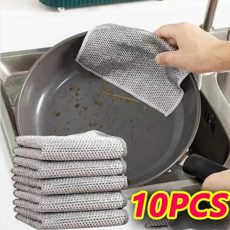 Multi Purpose Silver Wire Kitchen Cleaning Cloths Multi Purpose Silver Wire Kitchen Cleaning Cloths