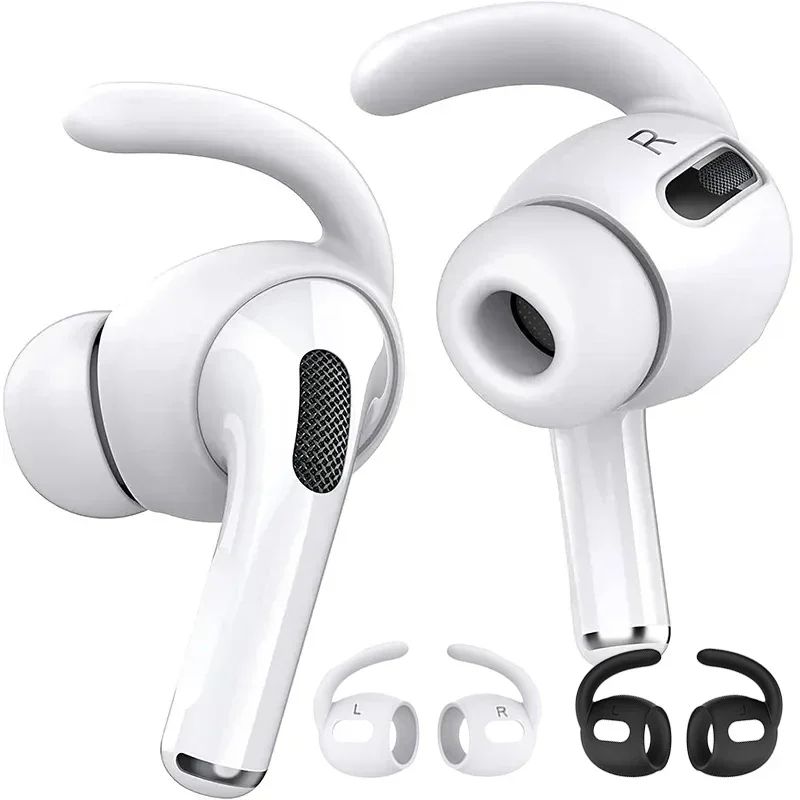 Silicone Anti Slip Ear Hooks For AirPods white 2pair