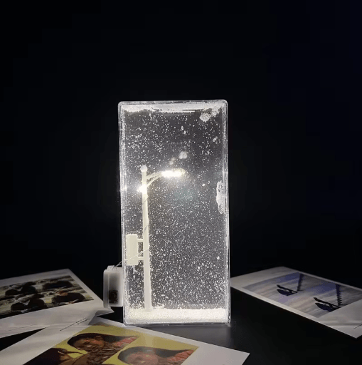 Liuma Snow Scene Night Light Christmas Snowy Night Desk Lamp For Cozy Room Decor 1pc