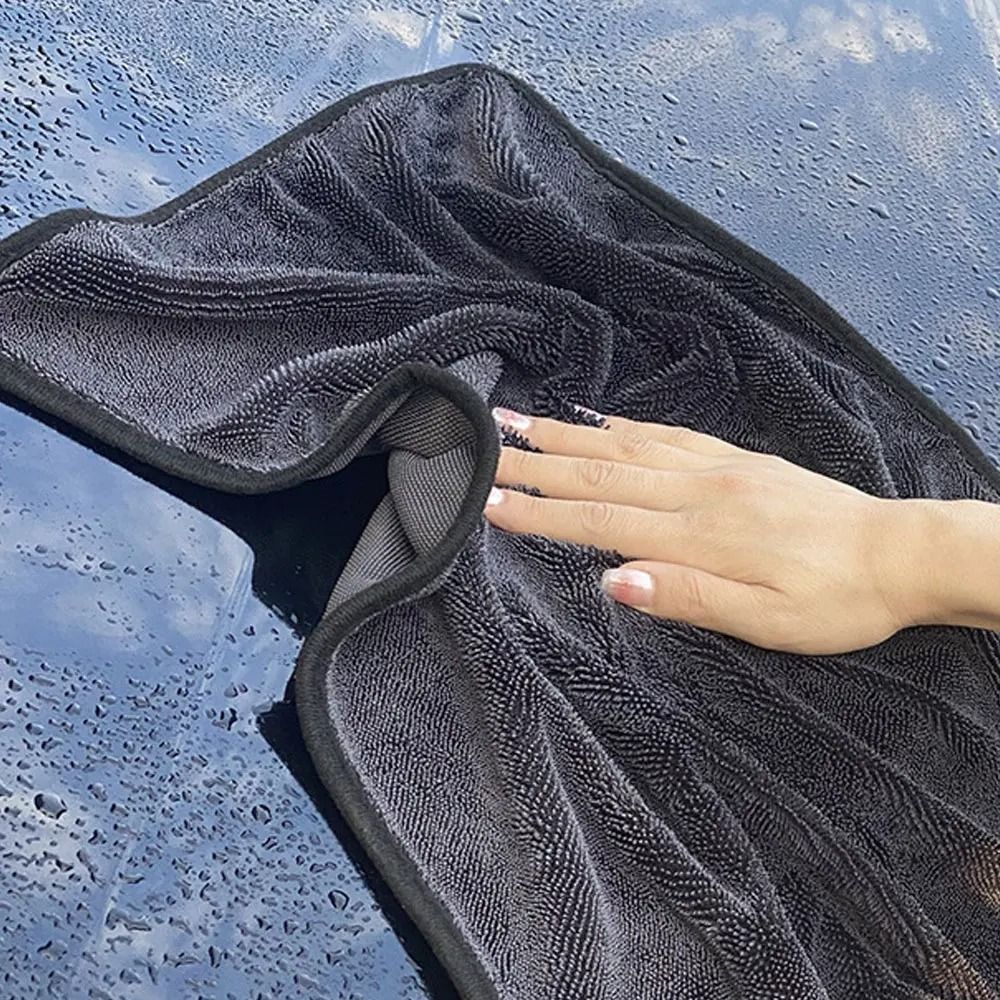 Shiny Bath Drying Towel High Absorbency Twist Pile Microfiber Cloth 11.8 X 15.7 In (30 X 40 Cm)