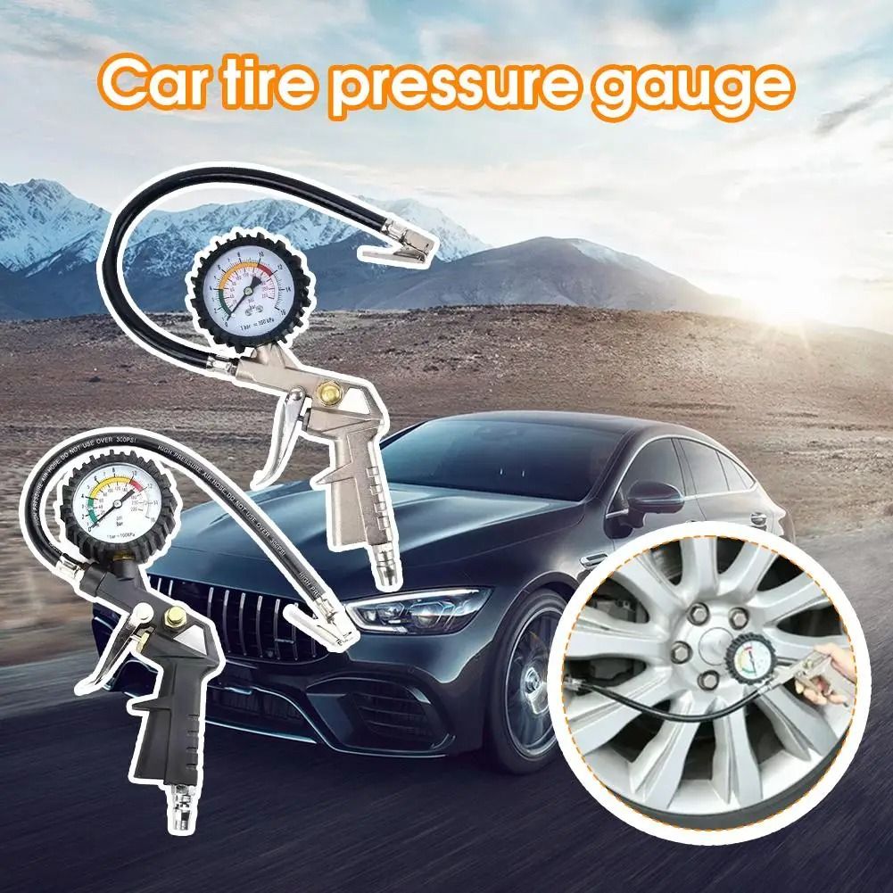 High Precision Digital Tire Pressure Gauge With Backlit Display For Accurate Car Tire Checks black