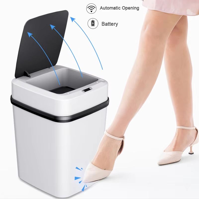 13 15L Automatic Smart Trash Can With Motion Sensor Lid For Kitchen And Bathroom 2 Mode 3.96 Gallons