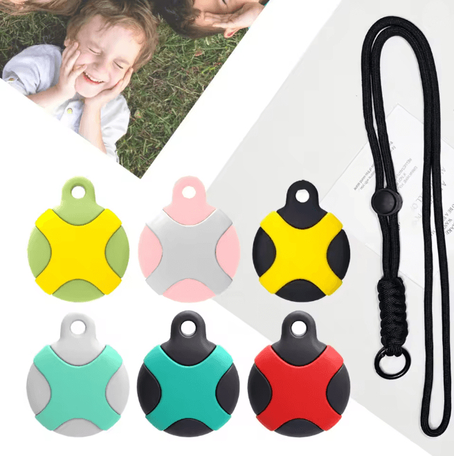 Cute Cartoon AirTag Holder Necklace For Kids Soft Silicone Protective Case 1