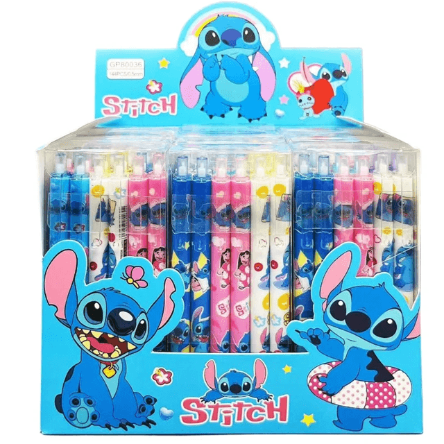 Cartoon Stitch Gel Pen Set Cute Black Ink Writing Pens 12 Pack Cartoon Stitch Gel Pen Set Cute Black Ink Writing Pens 12 Pack
