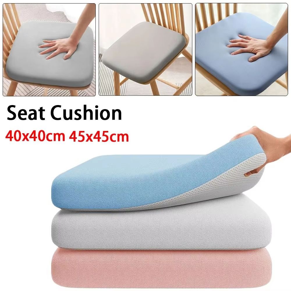 1.57in Thick Memory Foam Seat Cushion Anti Slip Ultra Soft Breathable Chair Pad 15.75x15.75x1.57in dark Grey