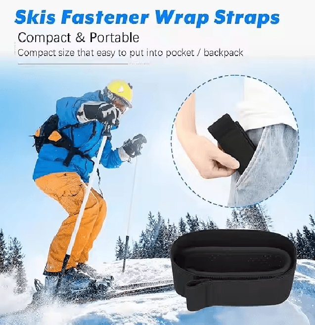 Adjustable Ski Fastener Straps With Protective Pads For Carrying Skis h