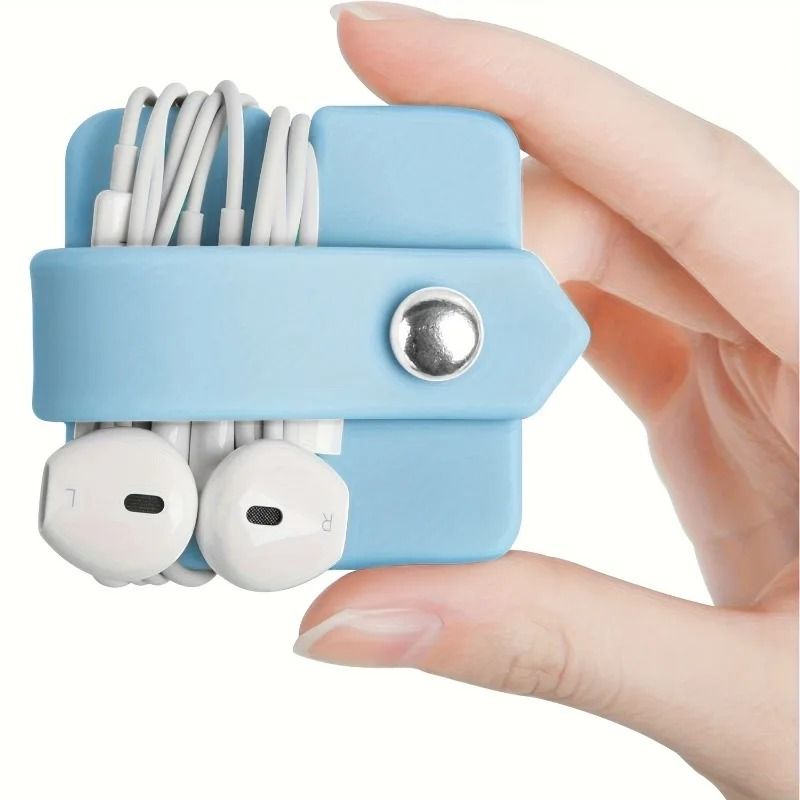 Headphone Cable Organizer Holder Portable Smart Cable Winder black