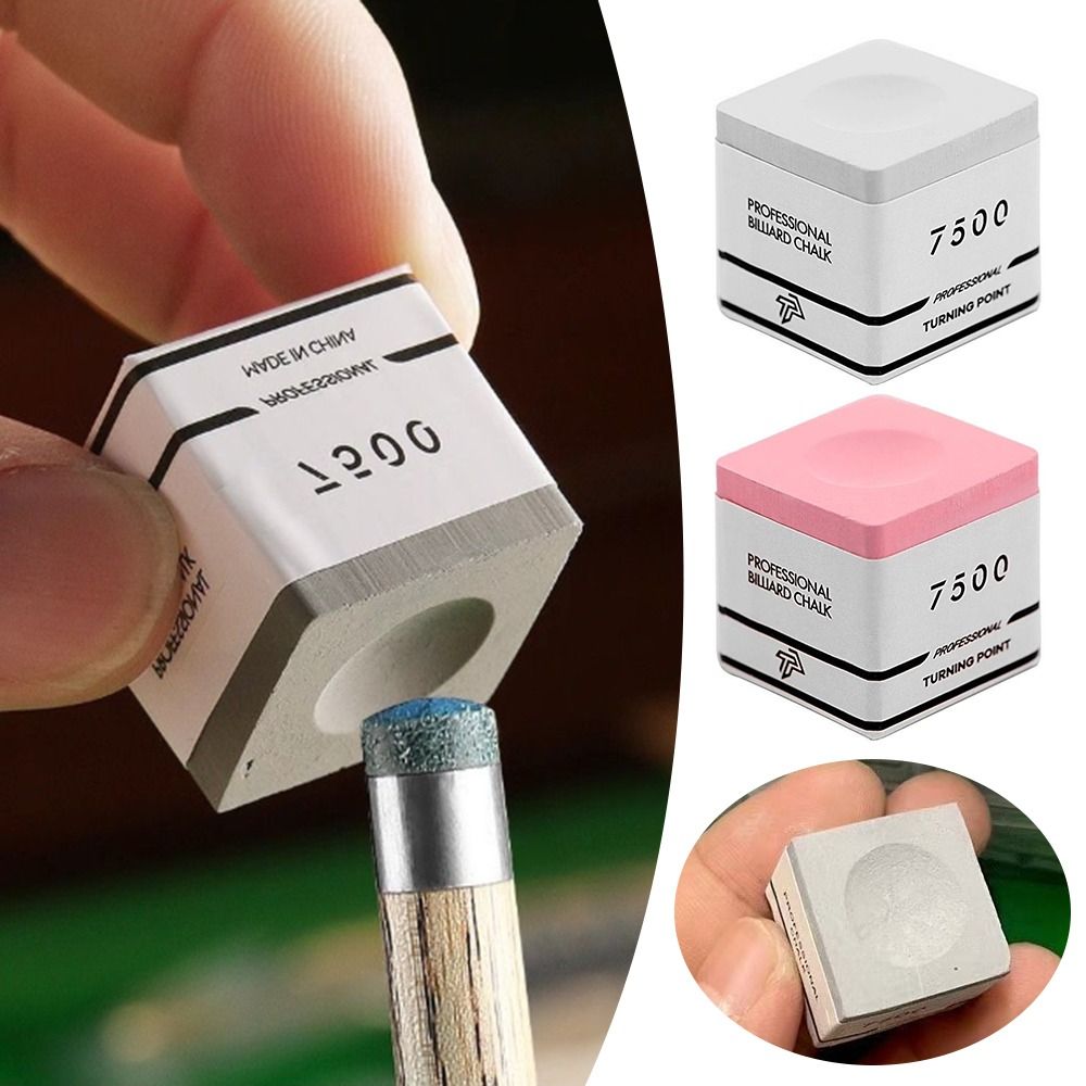Non slip Snooker Billiard Chalk Pink Grey Fine Powder Pool Chalk Accessories For Professional Play green