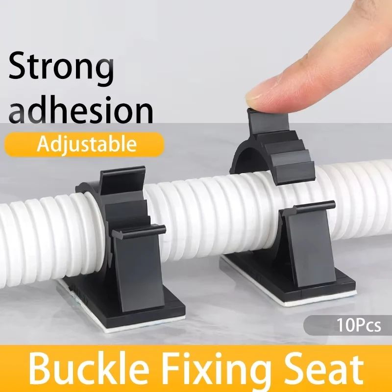 10 Pack Adjustable Self Adhesive Cable Organizer Clips For Desk And Wall Cord Management 1pcs 8 10mm